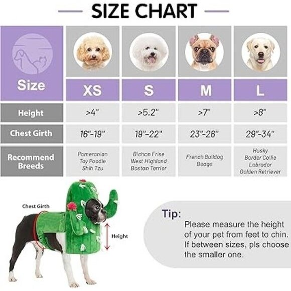 Cyeollo Large Dog Costume Cute Cactus Dog Cosplay Funny Costumes Halloween - Picture 4 of 6
